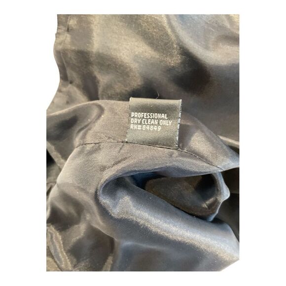 Carmen Marc Valvo Women’s Black knee Sleeve  Fringes Dress Size 6 - Picture 10 of 16